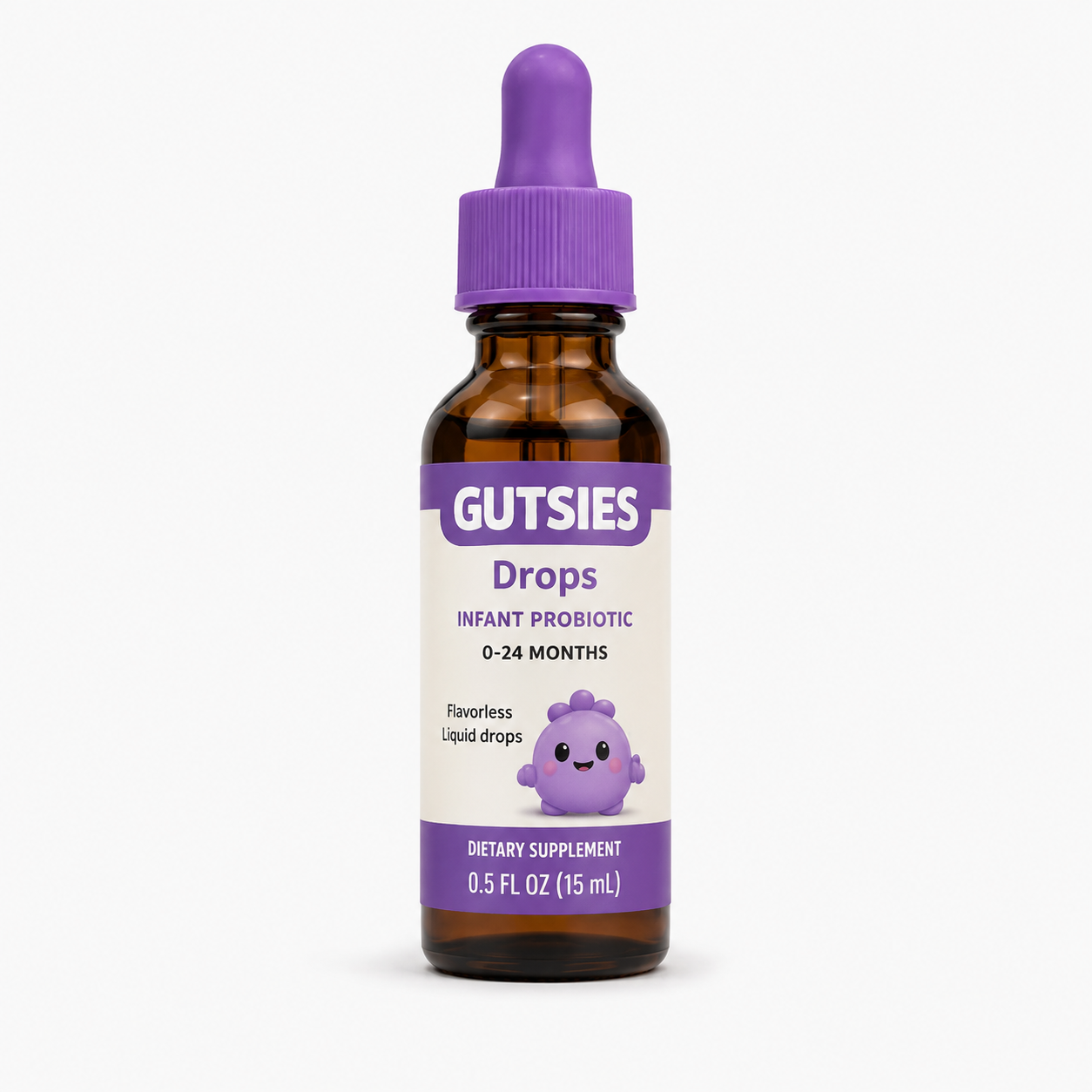 Gutsies Drops infant probiotic flavorless liquid dropper bottle, 0-24 months